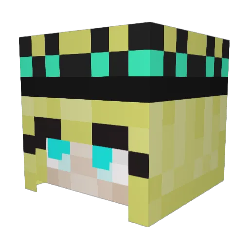 speediskey_33 Minecraft avatar head, 3D render