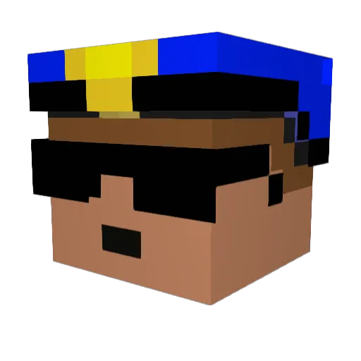 speedsaber Minecraft avatar head, 3D render