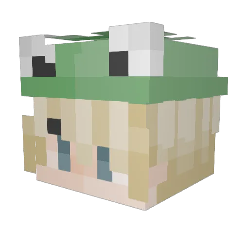 speedspud Minecraft avatar head, 3D render