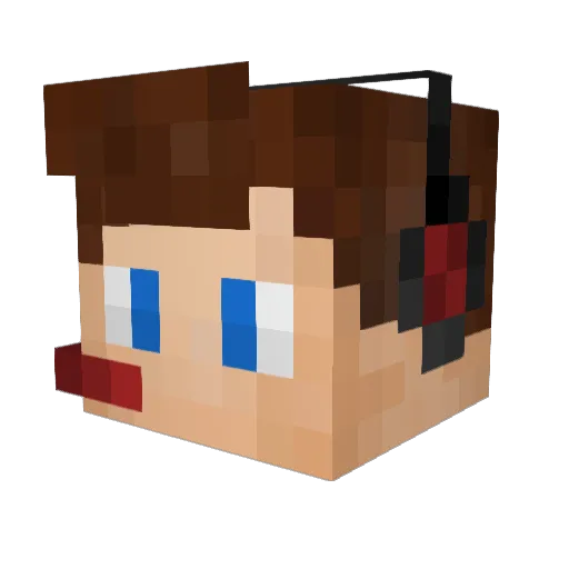 speedsterr Minecraft avatar head, 3D render