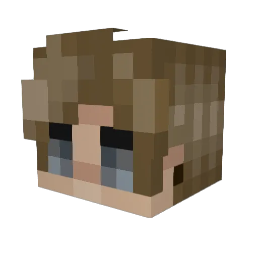 speedtrialz Minecraft avatar head, 3D render