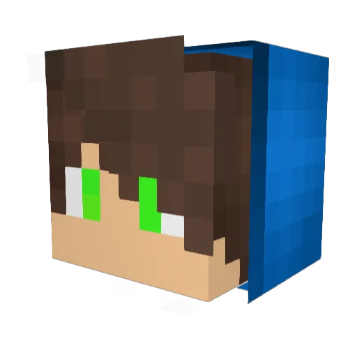 speedykamel Minecraft avatar head, 3D render