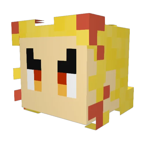 speedyo Minecraft avatar head, 3D render