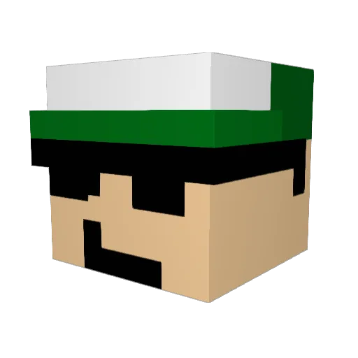 speedyzombie Minecraft avatar head, 3D render