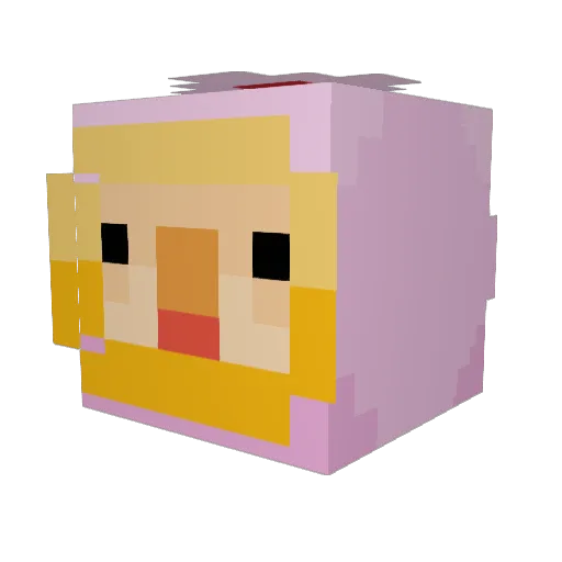 spegani Minecraft avatar head, 3D render