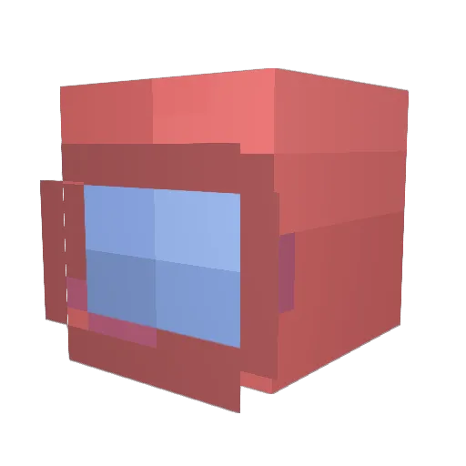 spegilW Minecraft avatar head, 3D render