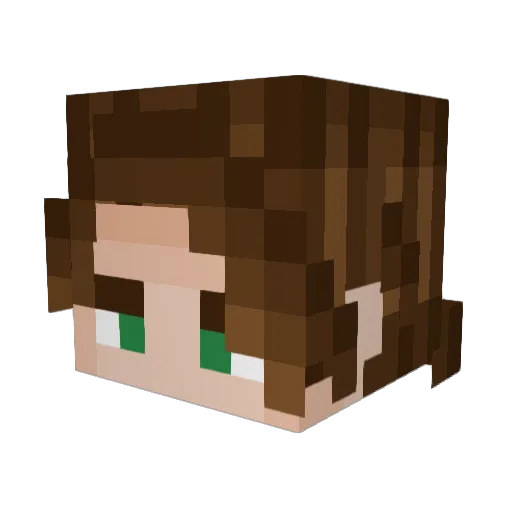 spek2jr Minecraft avatar head, 3D render