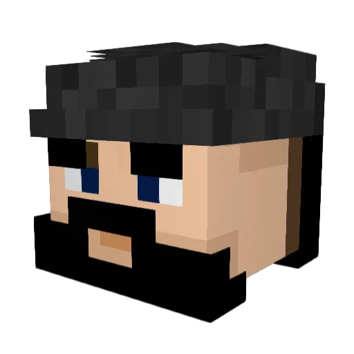 spelare Minecraft avatar head, 3D render