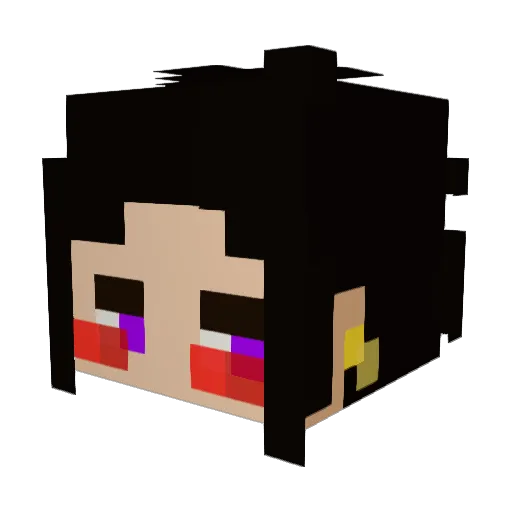 spelchekc Minecraft avatar head, 3D render