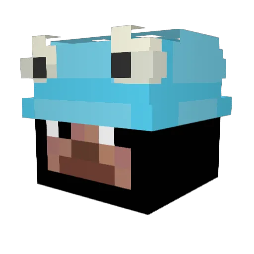 spelte Minecraft avatar head, 3D render