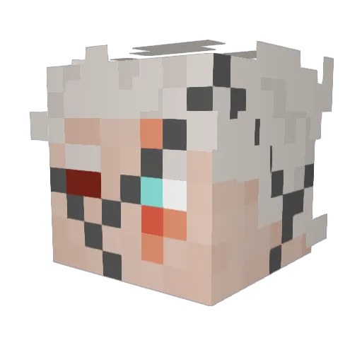 spenktter Minecraft avatar head, 3D render