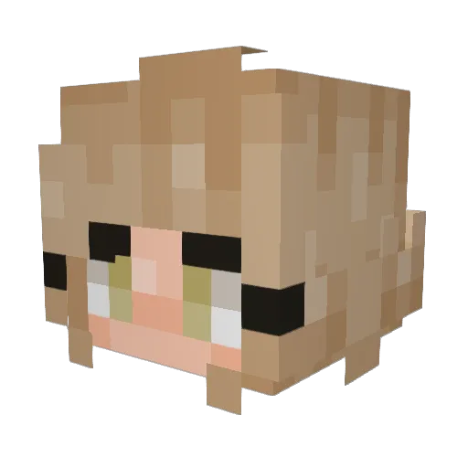 spennie Minecraft avatar head, 3D render
