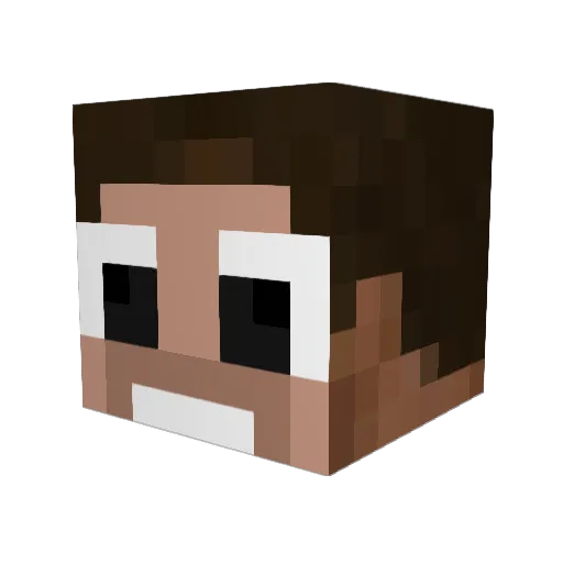 spersander Minecraft avatar head, 3D render