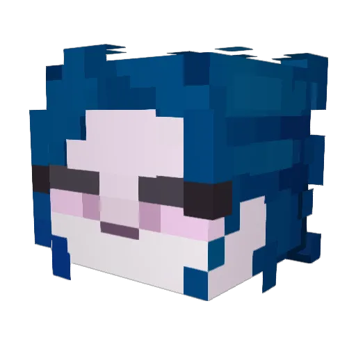 spesantes Minecraft avatar head, 3D render