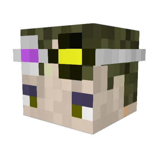 spetku Minecraft avatar head, 3D render