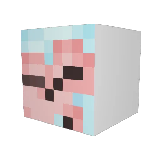 spexz3924 Minecraft avatar head, 3D render