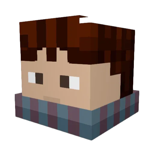 spfiota Minecraft avatar head, 3D render