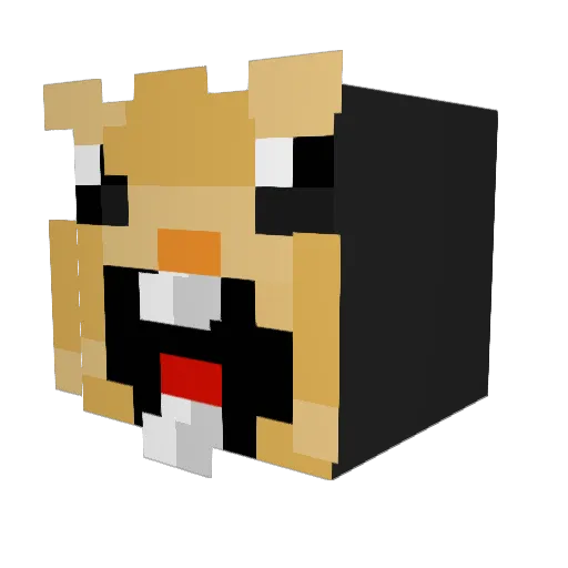 spgy_ Minecraft avatar head, 3D render