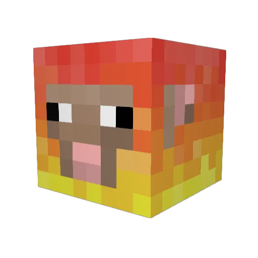 spherical_sheep Minecraft avatar head, 3D render
