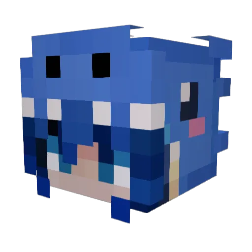 sphrinx Minecraft avatar head, 3D render