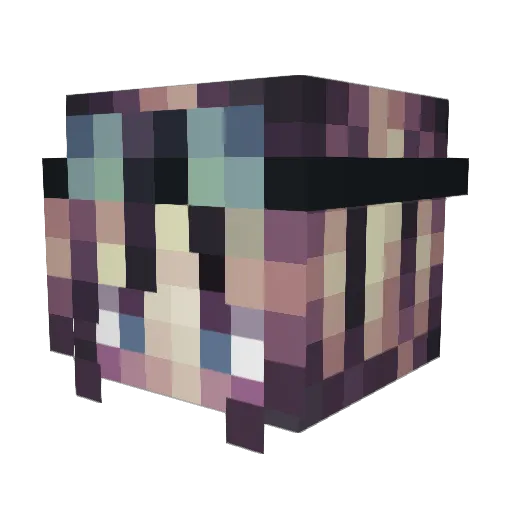 spial Minecraft avatar head, 3D render