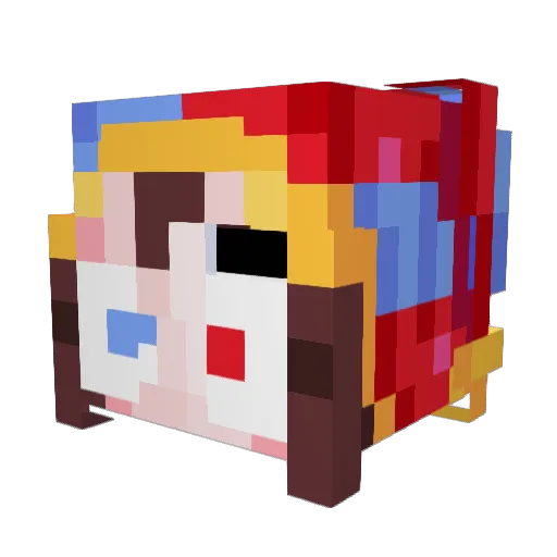 spicecee Minecraft avatar head, 3D render