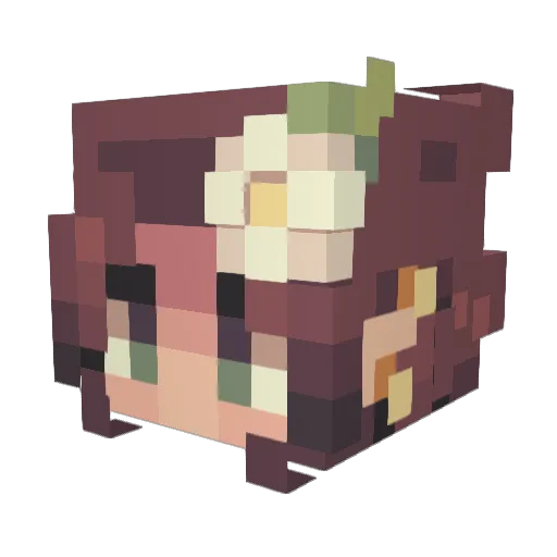 spicechild Minecraft avatar head, 3D render
