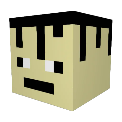spicepop Minecraft avatar head, 3D render