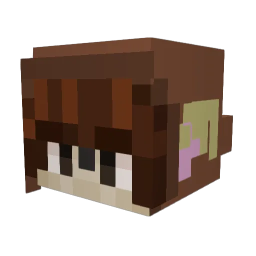 spicybls Minecraft avatar head, 3D render
