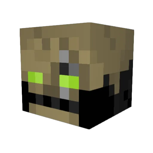 spicyhazard Minecraft avatar head, 3D render