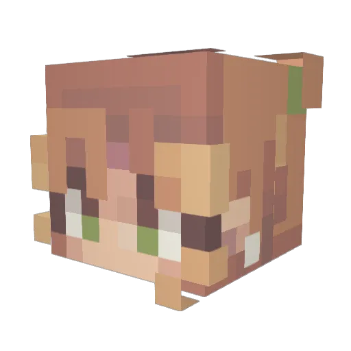 spicynicy Minecraft avatar head, 3D render