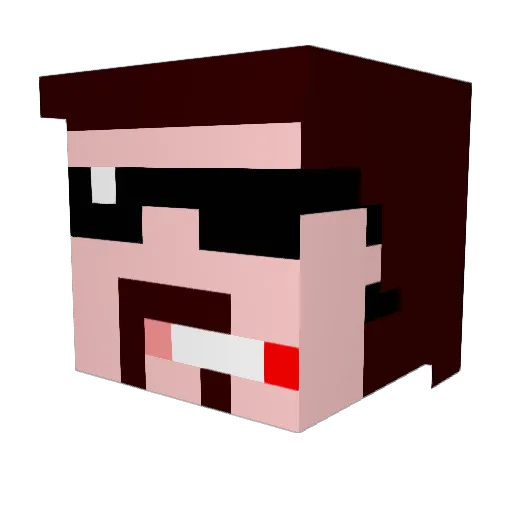 spicynugz Minecraft avatar head, 3D render