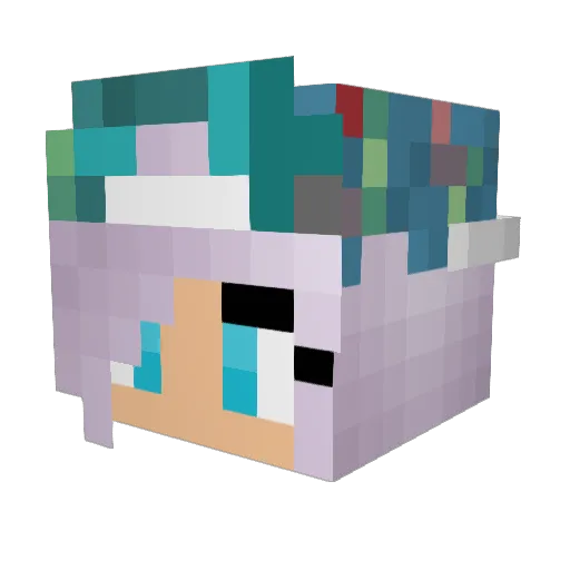 spicyspicyy Minecraft avatar head, 3D render