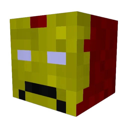 spidedd Minecraft avatar head, 3D render