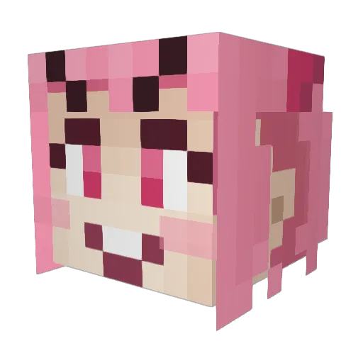 spidelini Minecraft avatar head, 3D render