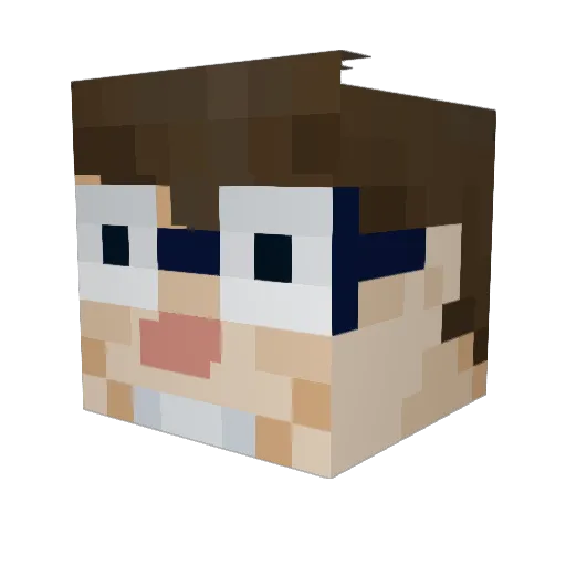spiderdeft Minecraft avatar head, 3D render