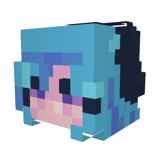 spidergreyy Minecraft avatar head, 3D render