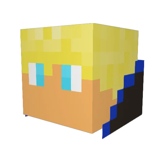 spidertycho Minecraft avatar head, 3D render