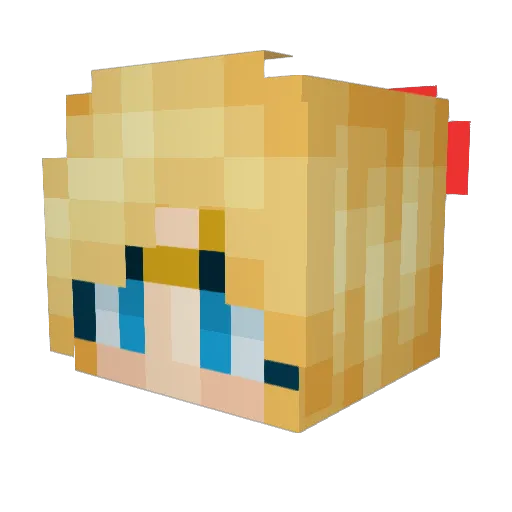 spiderwitxh Minecraft avatar head, 3D render