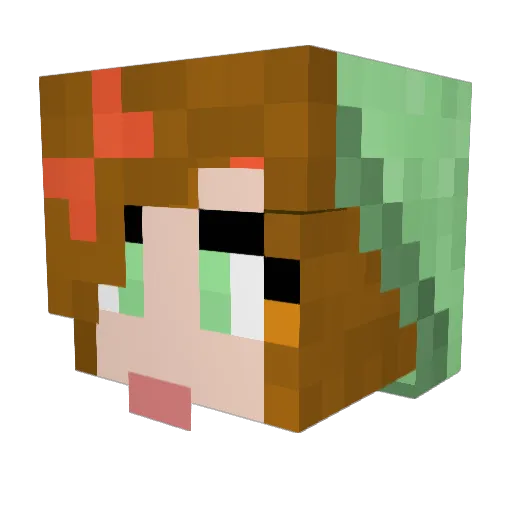 spiderzombie10 Minecraft avatar head, 3D render