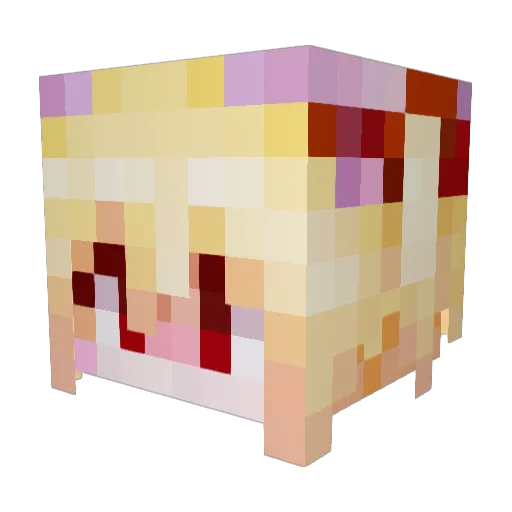 spido0324 Minecraft avatar head, 3D render