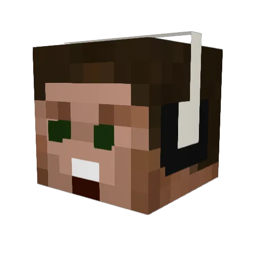 spiffypirate Minecraft avatar head, 3D render