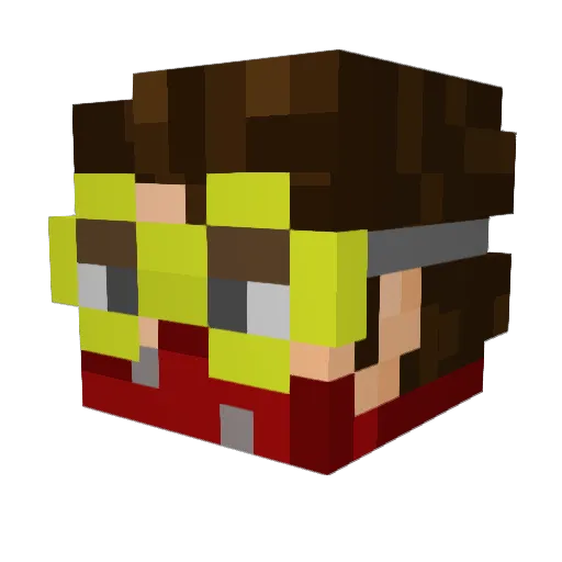 spike_0327 Minecraft avatar head, 3D render