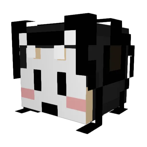 spikechu Minecraft avatar head, 3D render