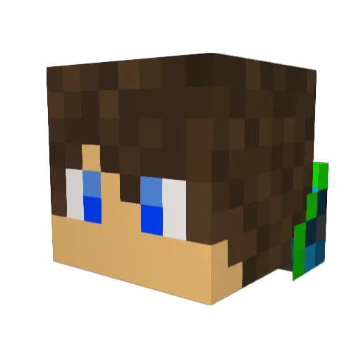 spikeslizard Minecraft avatar head, 3D render
