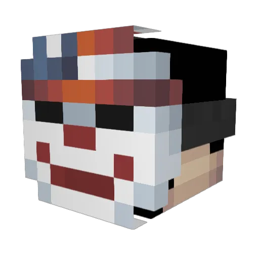 spikona Minecraft avatar head, 3D render