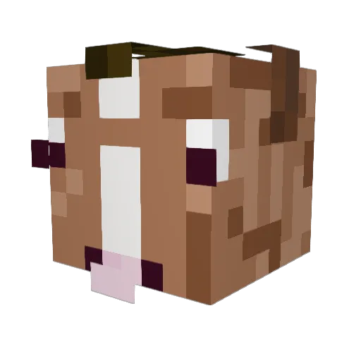 spillretro Minecraft avatar head, 3D render