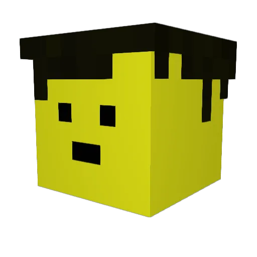 spills2 Minecraft avatar head, 3D render