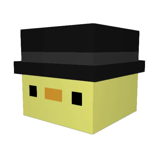 spims1 Minecraft avatar head, 3D render