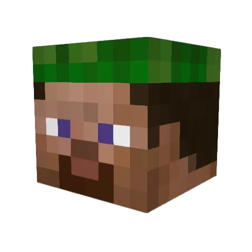 spin1d2 Minecraft avatar head, 3D render